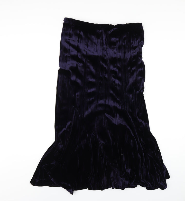 J. Taylor Womens Blue Polyester A-Line Skirt Size 12