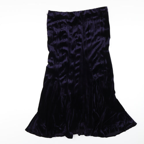 J. Taylor Womens Blue Polyester A-Line Skirt Size 12