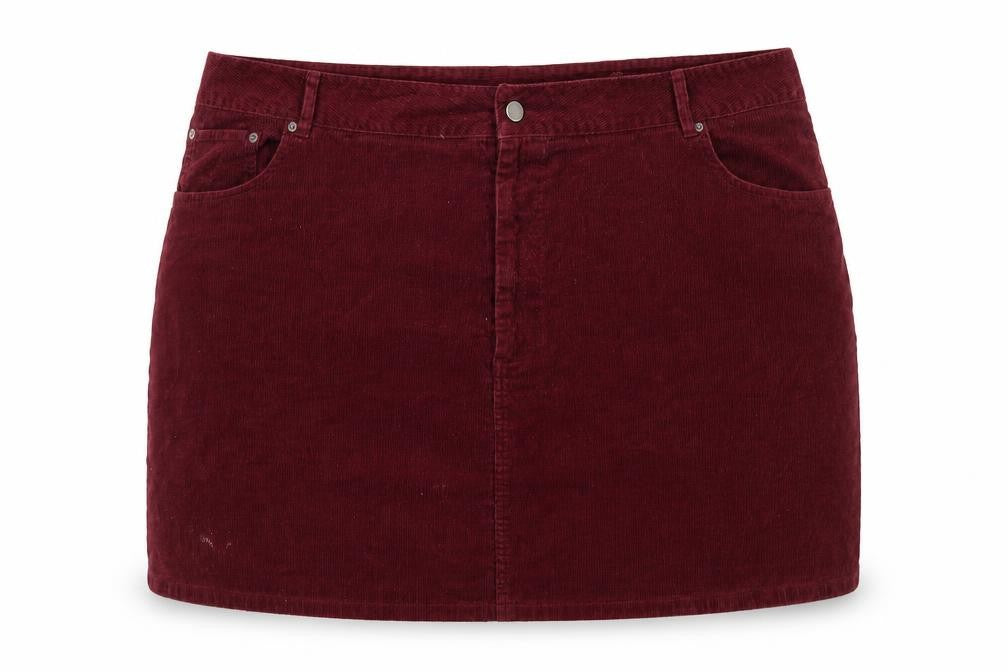 ASOS Womens Red Cotton A-Line Skirt Size 26 Zip