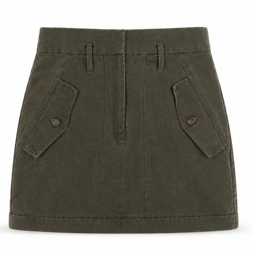 ASOS Womens Green Lyocell A-Line Skirt Size 10 Zip