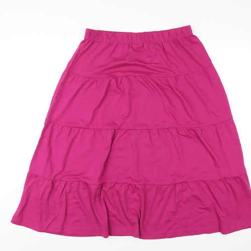 American Sweetheart Womens Pink Cotton A-Line Skirt Size L