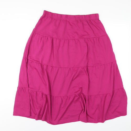 American Sweetheart Womens Pink Cotton A-Line Skirt Size L