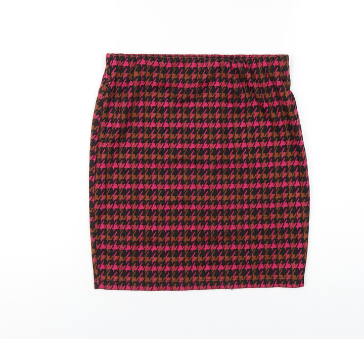 Dorothy Perkins Womens Multicoloured Geometric Polyester Straight & Pencil Skirt Size 8