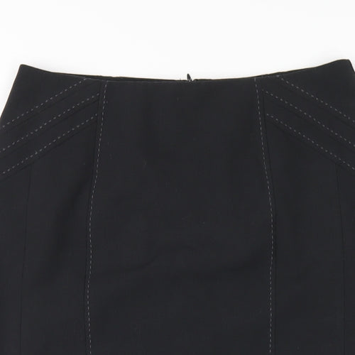 Marks and Spencer Womens Grey Polyester Straight & Pencil Skirt Size 12 Zip