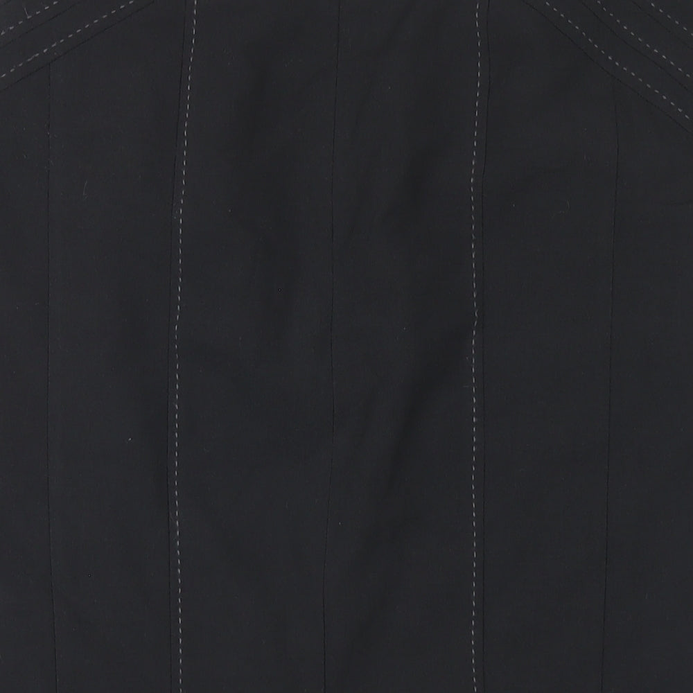 Marks and Spencer Womens Grey Polyester Straight & Pencil Skirt Size 12 Zip