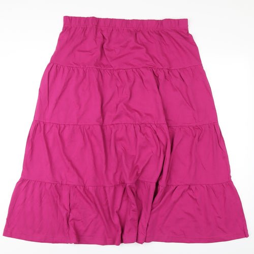 American Sweetheart Womens Pink Cotton A-Line Skirt Size XL