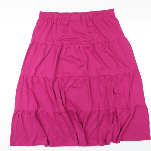 American Sweetheart Womens Pink Cotton A-Line Skirt Size XL