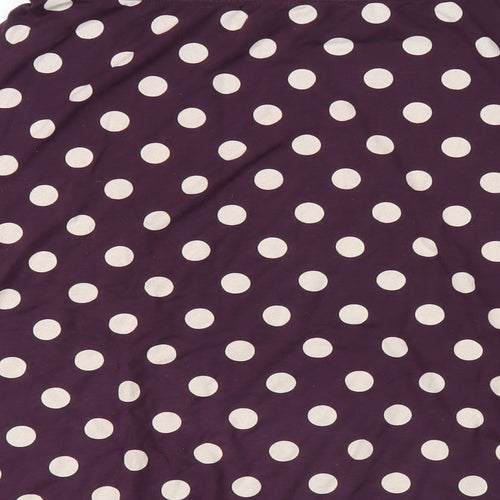 Boden Womens Purple Polka Dot Viscose A-Line Skirt Size 16
