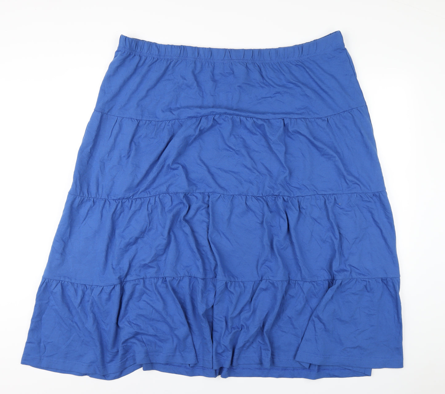 American Sweetheart Womens Blue Cotton A-Line Skirt Size 3XL