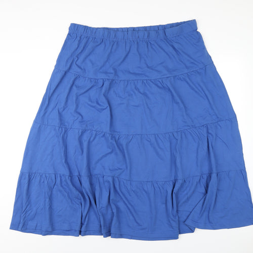 American Sweetheart Womens Blue Cotton A-Line Skirt Size 3XL