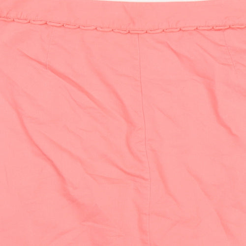 Dickins & Jones Womens Pink Cotton A-Line Skirt Size 14 Zip