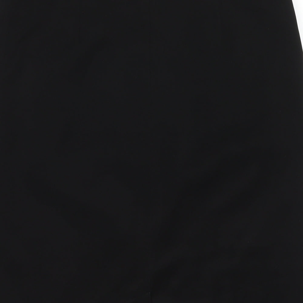 One Womens Black Polyester Straight & Pencil Skirt Size 10 Zip