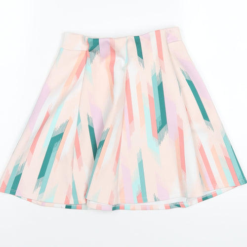 Decree Womens Multicoloured Polyester A-Line Skirt Size S