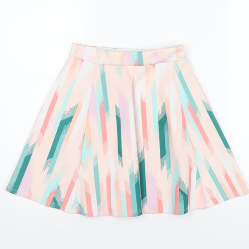 Decree Womens Multicoloured Polyester A-Line Skirt Size S