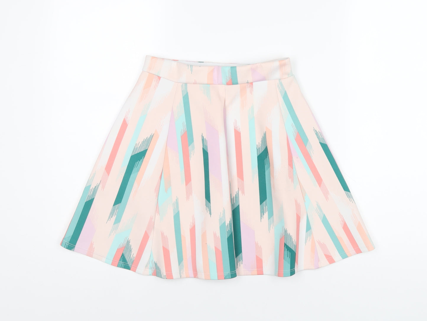 Decree Womens Multicoloured Polyester A-Line Skirt Size S