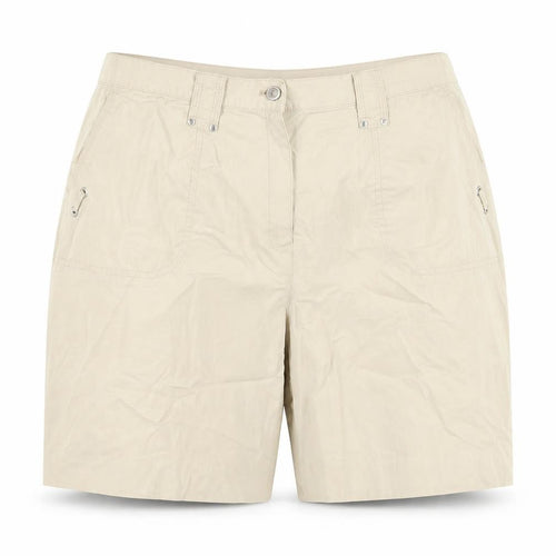 Gelco Womens Beige Cotton Bermuda Shorts Size 16 L7.5 in Regular Zip