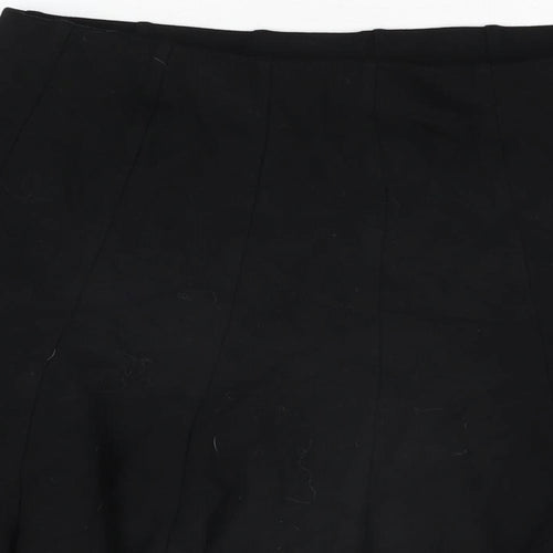 Marks and Spencer Womens Black Viscose Skater Skirt Size 14