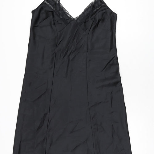 Marks and Spencer Womens Black Solid Polyester Cami Dress Size 16