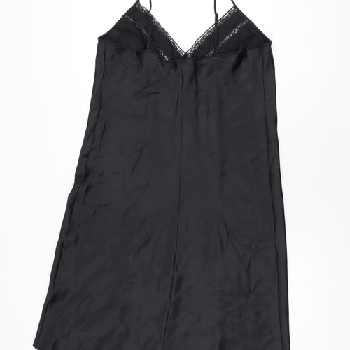 Marks and Spencer Womens Black Solid Polyester Cami Dress Size 16