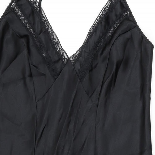 Marks and Spencer Womens Black Solid Polyester Cami Dress Size 16