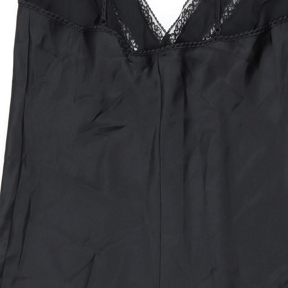 Marks and Spencer Womens Black Solid Polyester Cami Dress Size 16