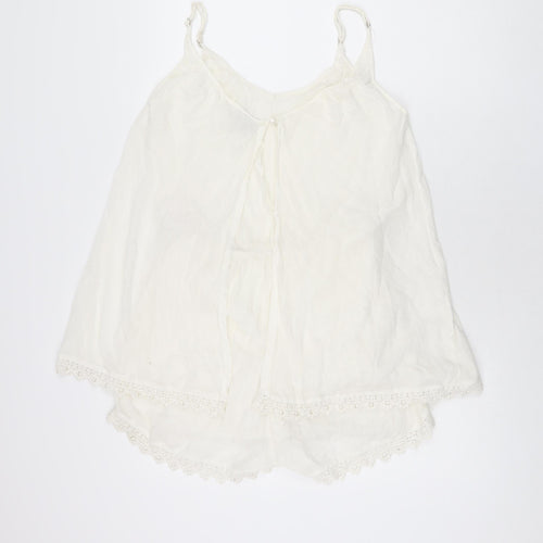 VILA Womens White Viscose Playsuit One-Piece Size S Pullover