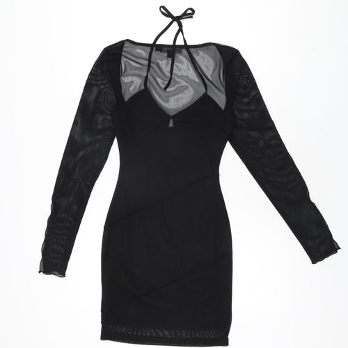 Motel Womens Black Nylon Bodycon Size XS Square Neck Pullover
