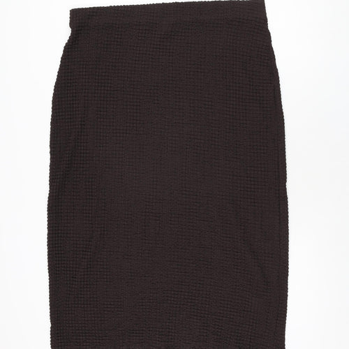 Marks and Spencer Womens Brown Polyester Straight & Pencil Skirt Size 20