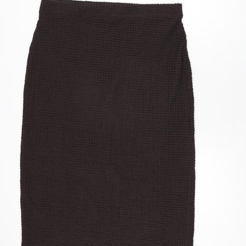 Marks and Spencer Womens Brown Polyester Straight & Pencil Skirt Size 20