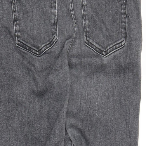 NEXT Womens Grey Polyester Skinny Jeans Size 18 L29 in Regular Zip - Lift Slim & Shape High waisted