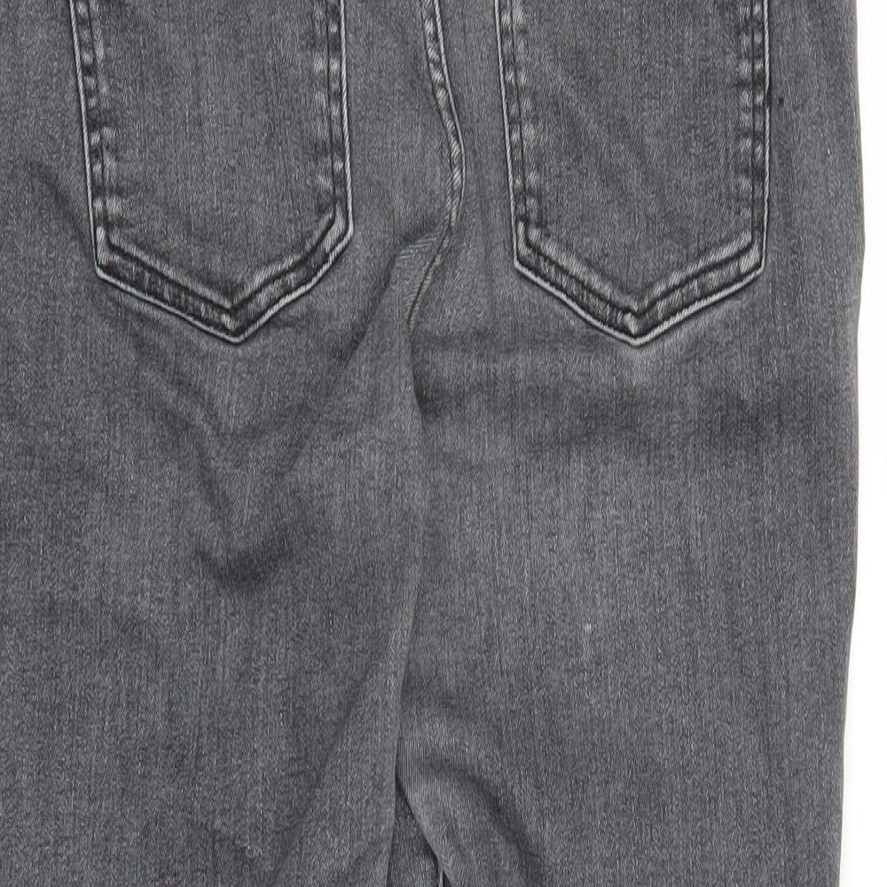 NEXT Womens Grey Polyester Skinny Jeans Size 18 L29 in Regular Zip - Lift Slim & Shape High waisted