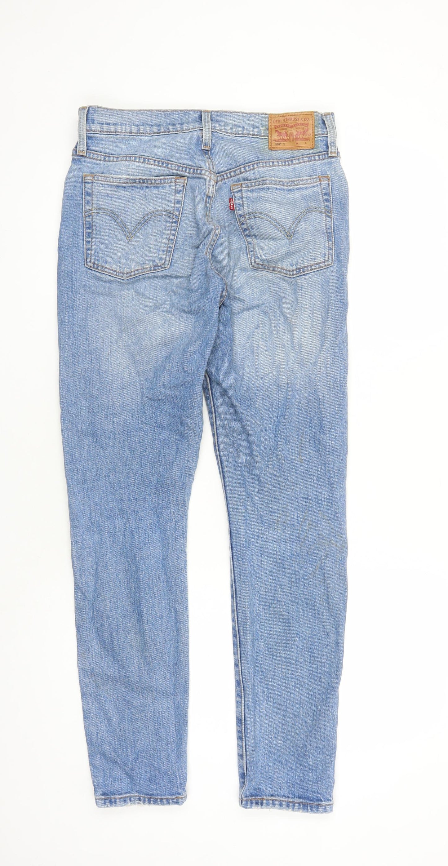 Levi's Mens Blue Cotton Straight Jeans Size 30 in L30 in Regular Button - Pockets