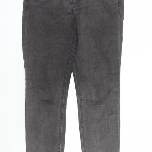 H&M Womens Grey Cotton Skinny Jeans Size 30 in L26 in Regular Zip - Super Skinny Low Waist Short Leg