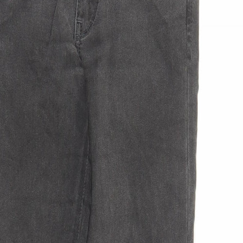H&M Womens Grey Cotton Skinny Jeans Size 30 in L26 in Regular Zip - Super Skinny Low Waist Short Leg