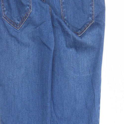 New Look Girls Blue Cotton Jegging Jeans Size 11 Years L27 in Regular - Elasticated Waist