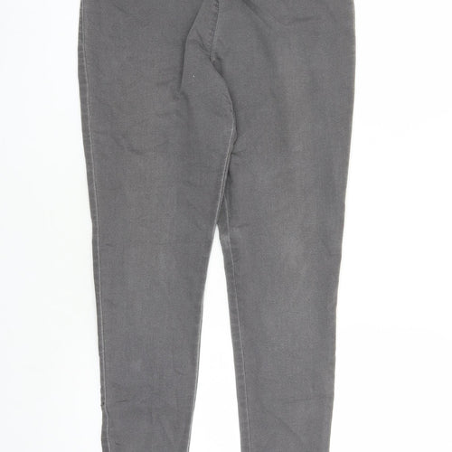 Marks and Spencer Womens Grey Cotton Jegging Jeans Size 12 L28 in Regular - Elasticated Waist