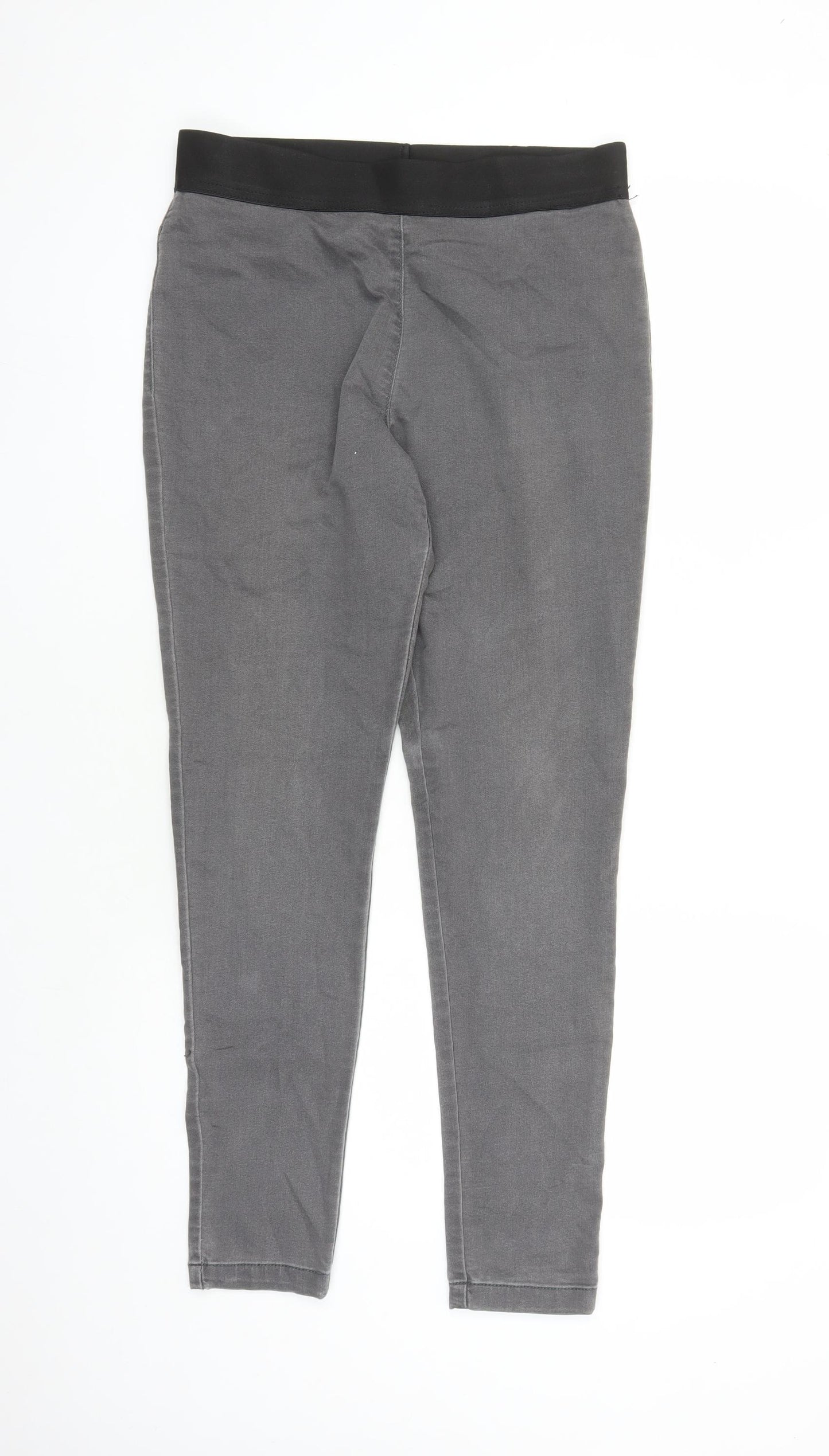 Marks and Spencer Womens Grey Cotton Jegging Jeans Size 12 L28 in Regular - Elasticated Waist