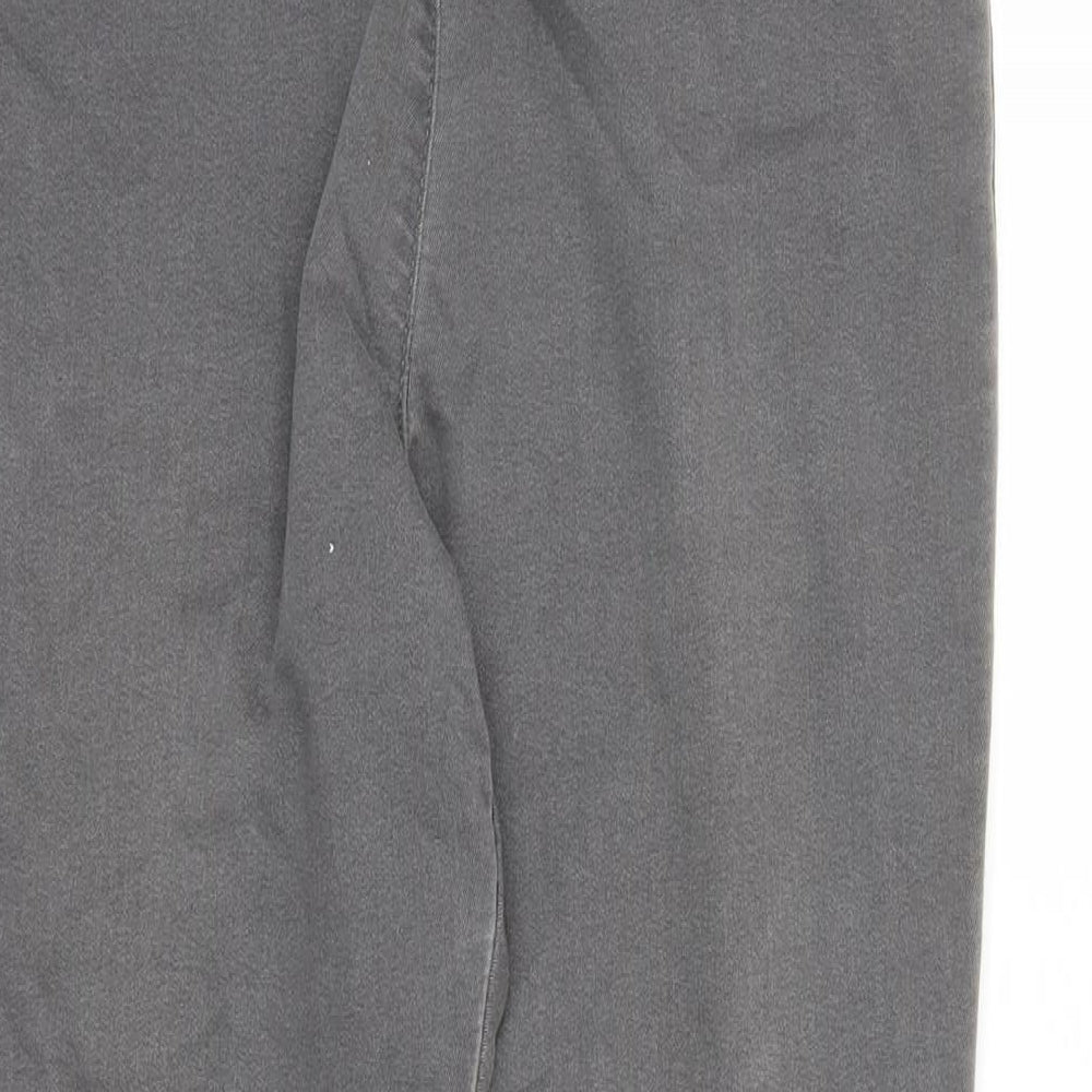 Marks and Spencer Womens Grey Cotton Jegging Jeans Size 12 L28 in Regular - Elasticated Waist