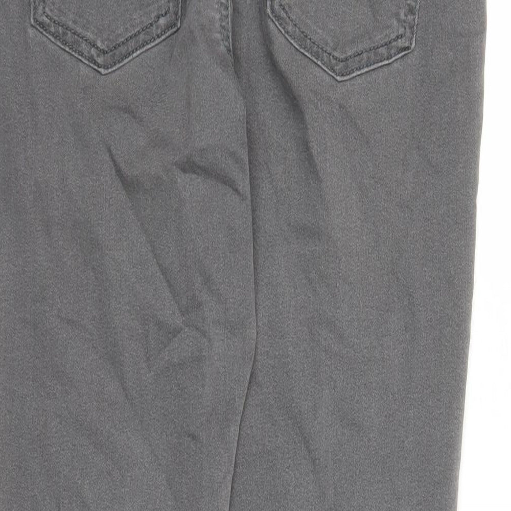 Marks and Spencer Womens Grey Cotton Jegging Jeans Size 12 L28 in Regular - Elasticated Waist