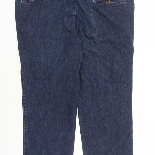 Meyer Mens Blue Cotton Straight Jeans Size 40 in L27 in Regular Zip - Pockets Short Leg
