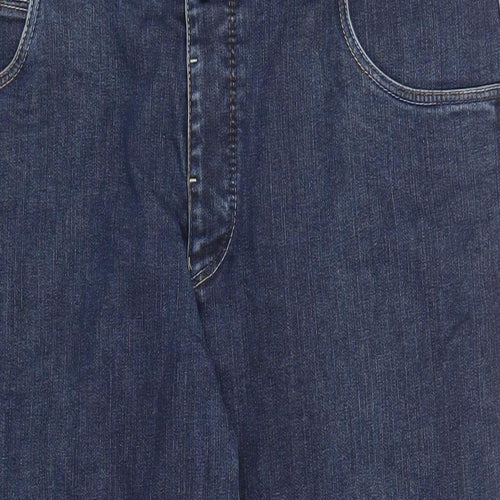 Meyer Mens Blue Cotton Straight Jeans Size 40 in L27 in Regular Zip - Pockets Short Leg