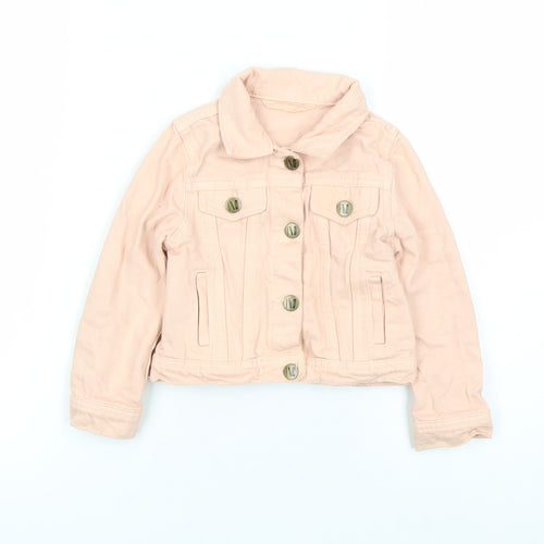 John Lewis Girls Pink Jacket Size 3 Years Button