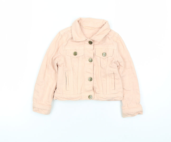 John Lewis Girls Pink Jacket Size 3 Years Button