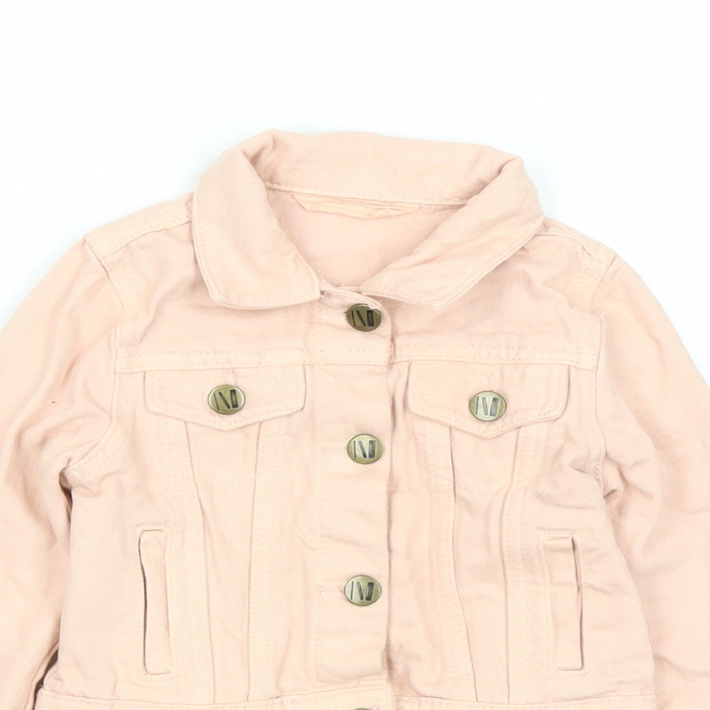 John Lewis Girls Pink Jacket Size 3 Years Button