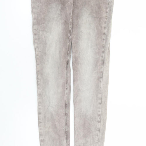 Supertrash Womens Grey Cotton Skinny Jeans Size 28 in L31 in Regular Zip - Pockets
