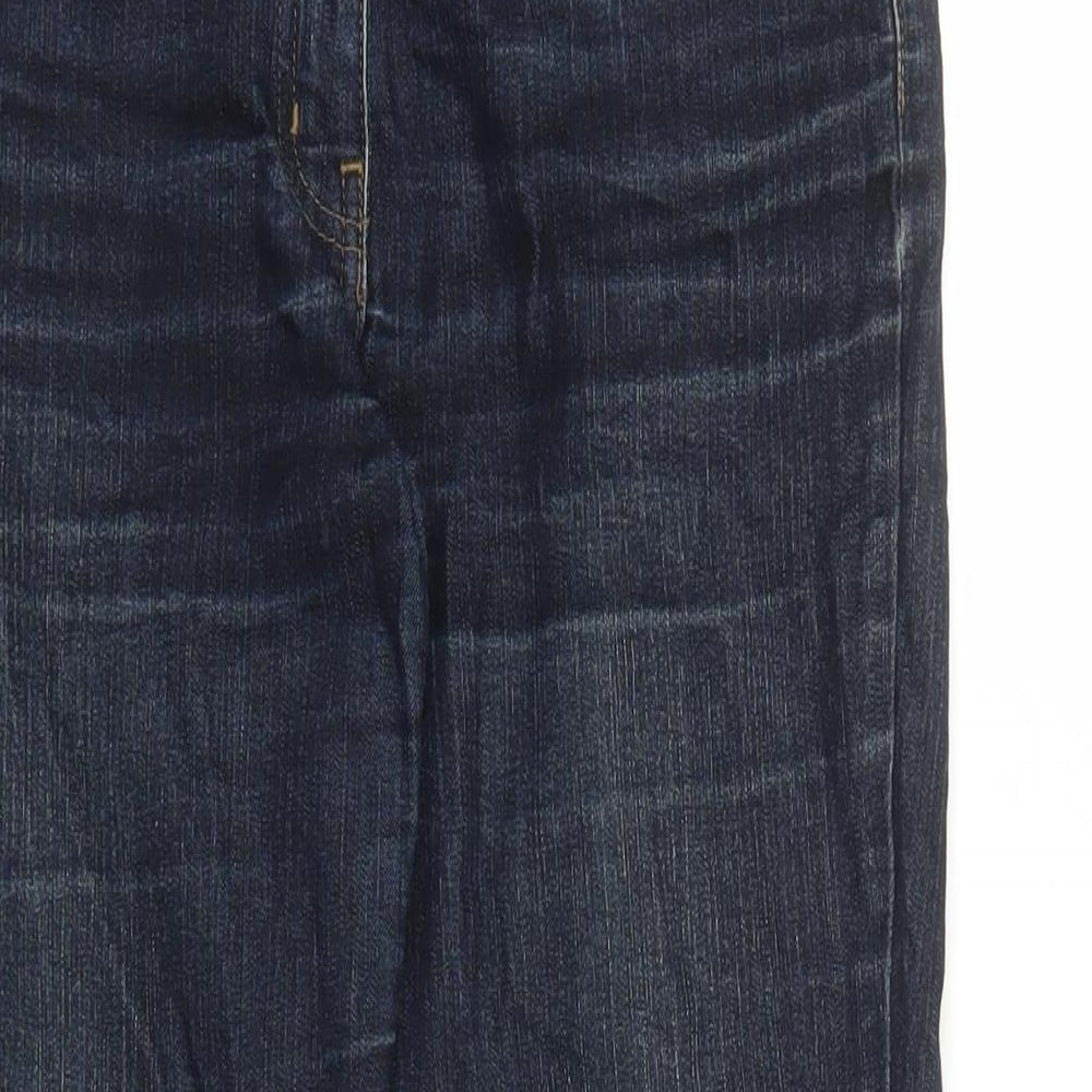 Easy Womens Blue Cotton Bootcut Jeans Size 10 L29 in Regular Zip - Pockets