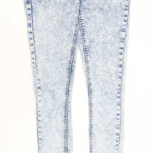 New Look Girls Blue Cotton Jegging Jeans Size 11 Years L25 in Regular - Elasticated Waist