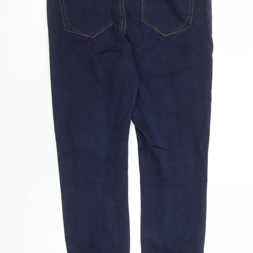 Denim & Co. Womens Blue Cotton Skinny Jeans Size 14 L26 in Regular Zip - sh
