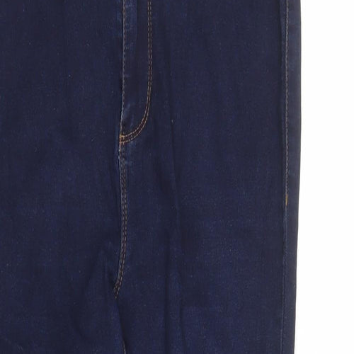 Denim & Co. Womens Blue Cotton Skinny Jeans Size 14 L26 in Regular Zip - sh