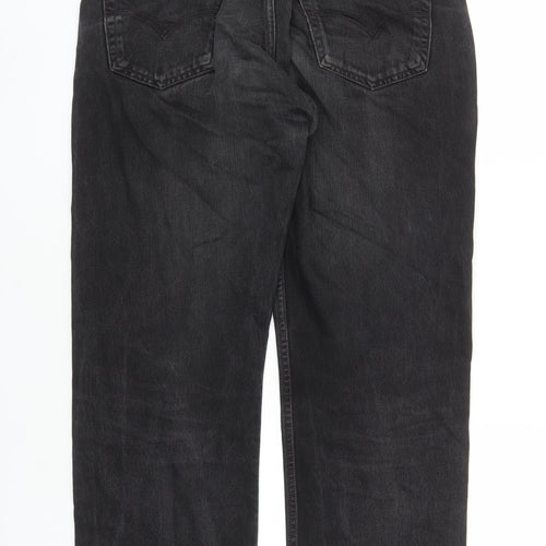 Levi's Mens Black Cotton Straight Jeans Size 34 in L30 in Regular Button - Pockets